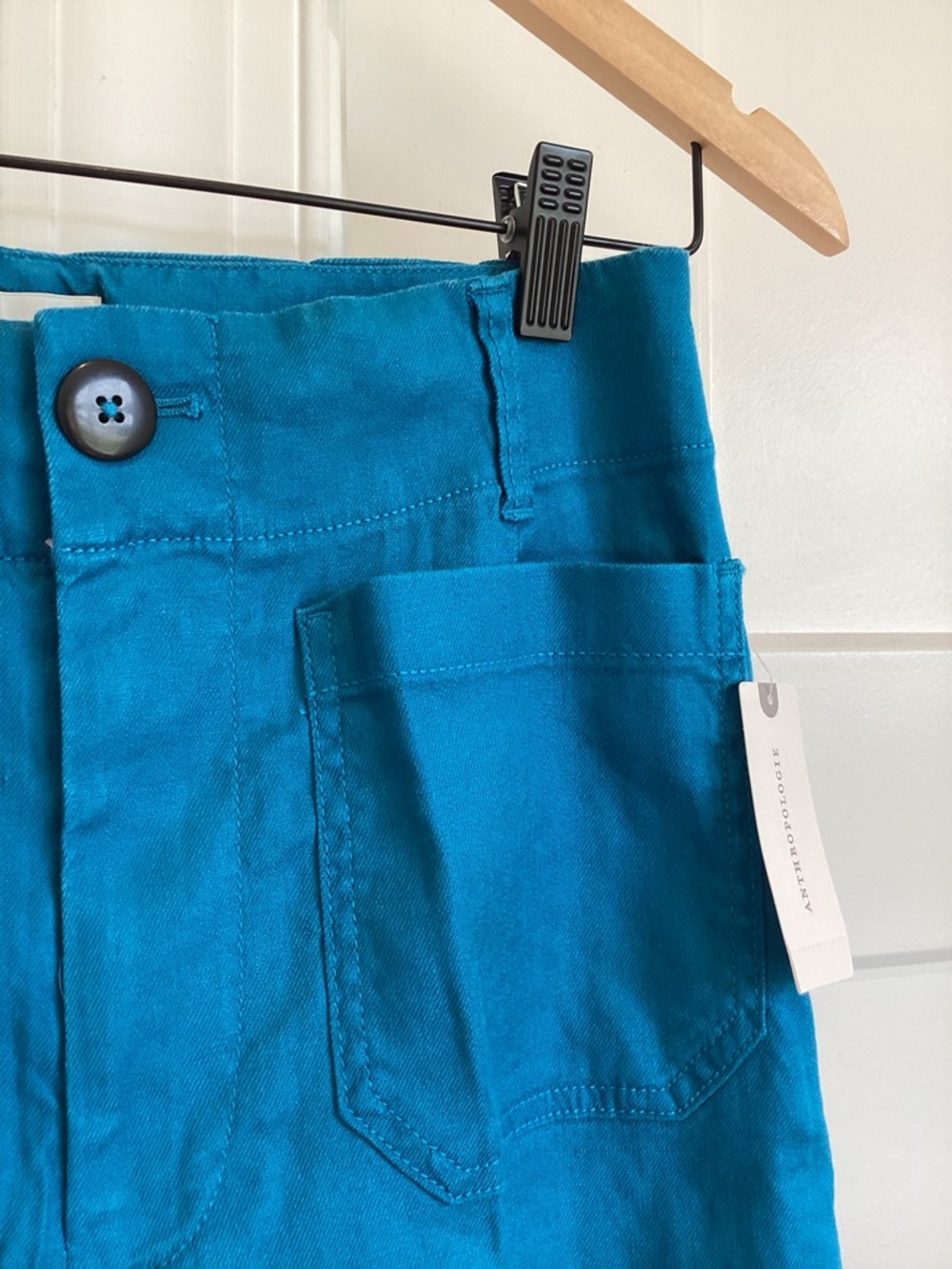 Anthropologie COLETTE Full-Length Linen Pants Maeve NEW 27 Blue - Picture 7 of 12